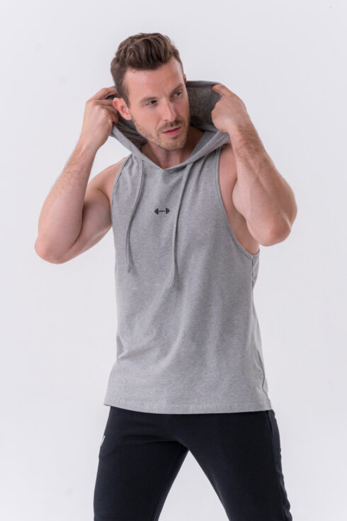 Fitness Tank top with a hoodie 323 - Image 3