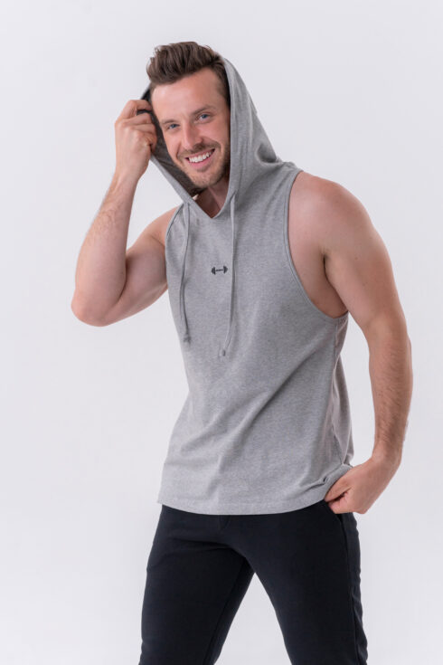 Fitness Tank top with a hoodie 323 - Image 2