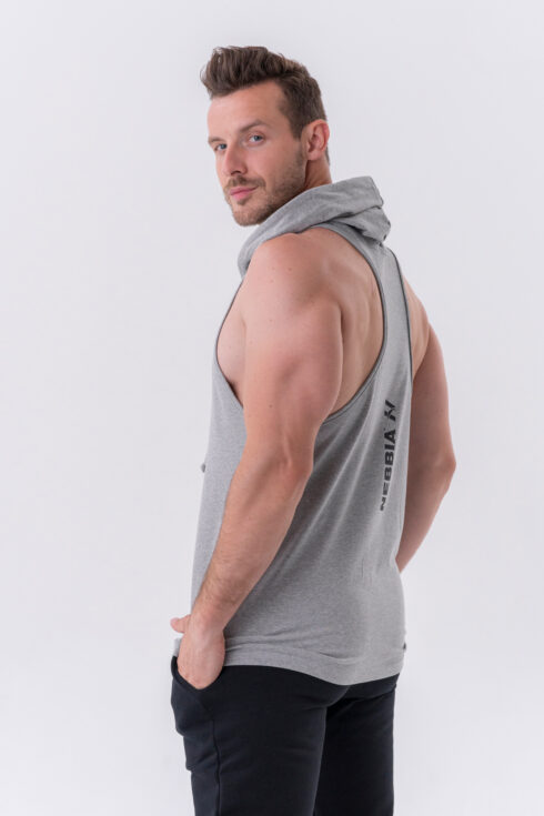 Fitness Tank top with a hoodie 323
