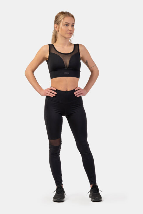 Black Mesh Design Sports Bra “Breathe” 412 - Image 3