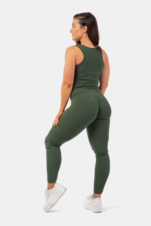 Gerippte High-Waist Leggins aus BIO-Baumwolle 405 – Bild 5