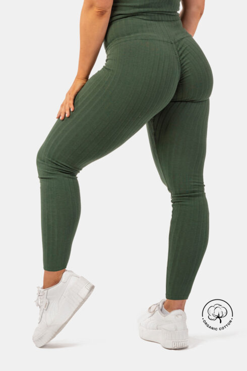 Gerippte High-Waist Leggins aus BIO-Baumwolle 405