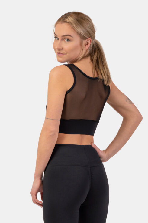 Black Mesh Design Sports Bra “Breathe” 412 - Image 2