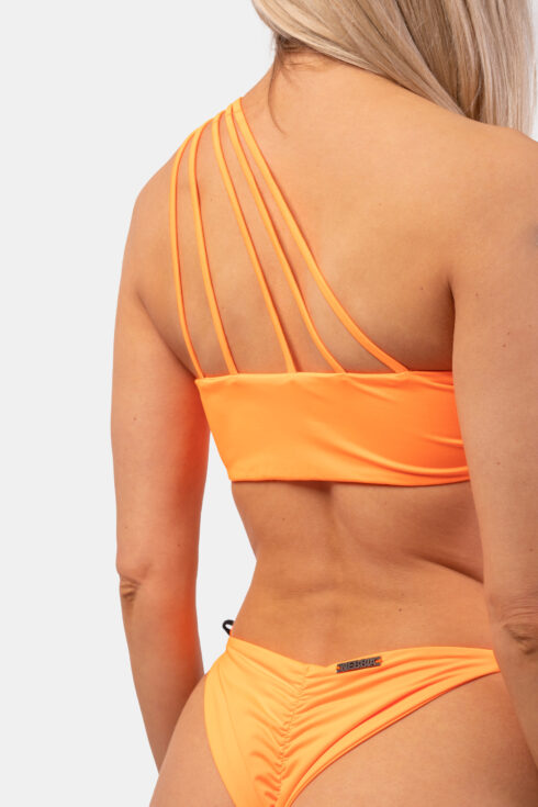 One Shoulder Bandeau Bikini Top (Orange Neon) 449 - Image 6