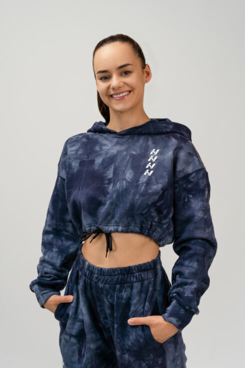 NEBBIA Re-fresh dámská crop mikina s kapucí 591