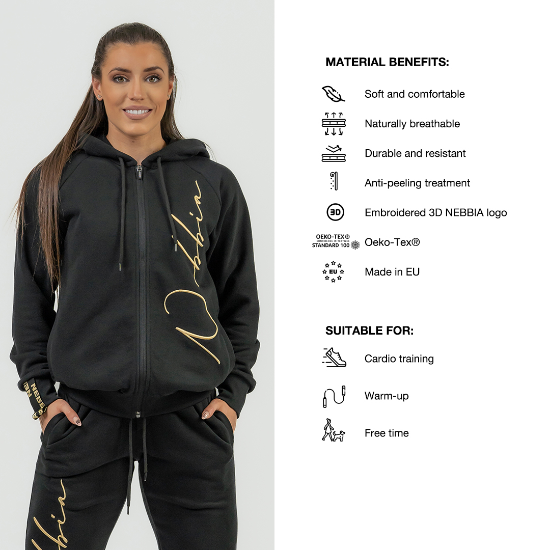 nebbia-womens-classic-zip-up-hoodie-intense-signature-845-black-gold