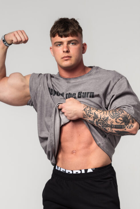 Washed-off Heavyweight Cotton Oversized T-shirt GRIND - Image 9