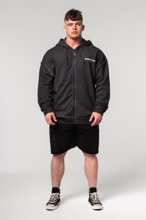Washed-off Zip Up Hoodie GYM BRO 362 - Image 2