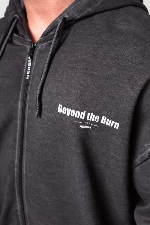 Washed-off Zip Up Hoodie GYM BRO 362 - Image 4