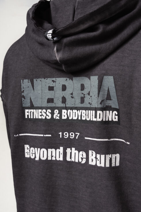 Washed-off Zip Up Hoodie GYM BRO 362 - Image 6
