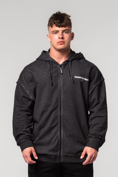 Washed-off Zip Up Hoodie GYM BRO 362