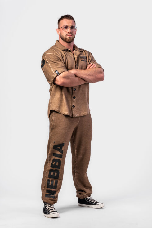 Washed-off Gym Sweatpants Baggy Style GYM BRO 373 - Image 2